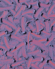 Flow of the Inner Eyes I close-up detail, dynamic acrylic brushwork texture by Korean artist Kim Woon Kyu