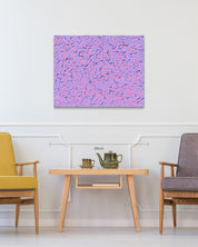 Flow of the Inner Eyes VI size reference 72.7x91cm - original Korean abstract painting by Kim Woon Kyu