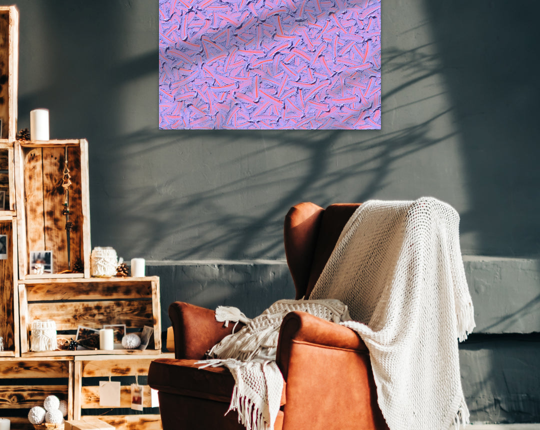 Flow of the Inner Eyes VI by Kim Woon Kyu displayed in modern living room, original Korean painting 2024