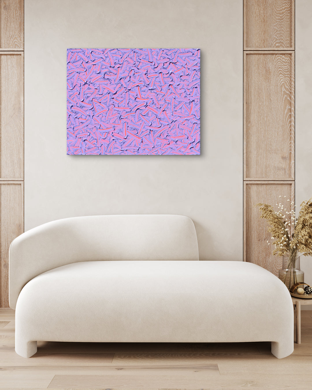 Korean contemporary painting Flow of the Inner Eyes VI by Kim Woon Kyu, interior wall art decor