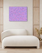 Korean contemporary painting Flow of the Inner Eyes VI by Kim Woon Kyu, interior wall art decor