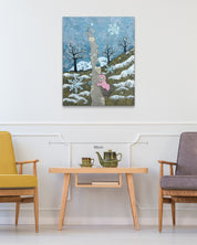 A Dream of Winter Snow size reference 91x72.7cm - original Korean painting by Anna Song
