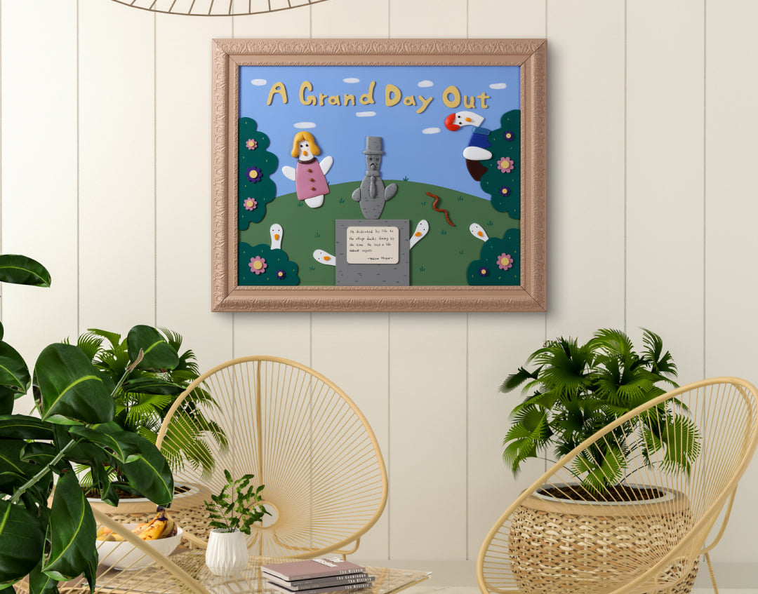 A Grand Garden by Jung Seyoon displayed in modern living room, original Korean resin artwork 2022
