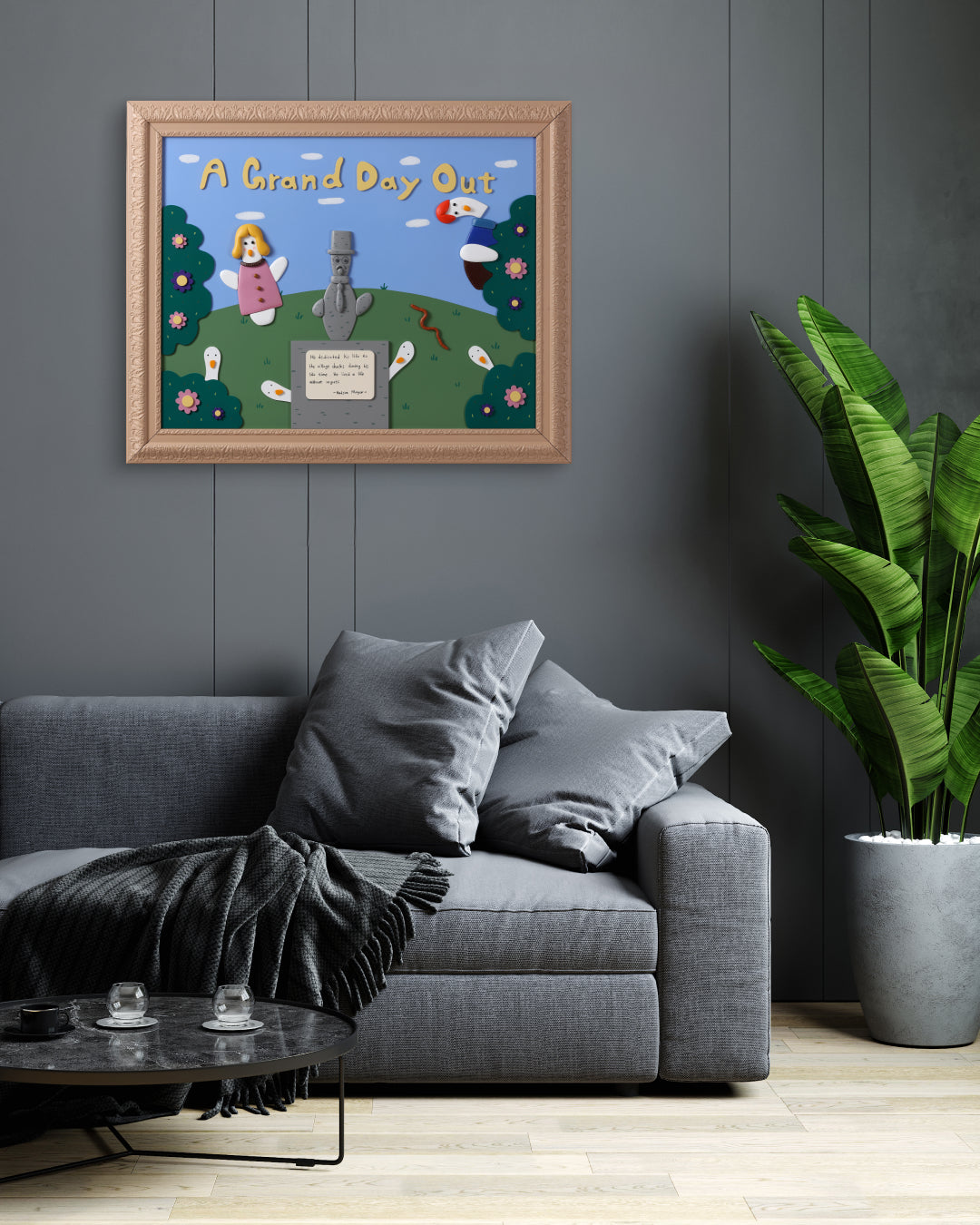 Korean contemporary resin artwork A Grand Garden by Jung Seyoon, interior wall art decor