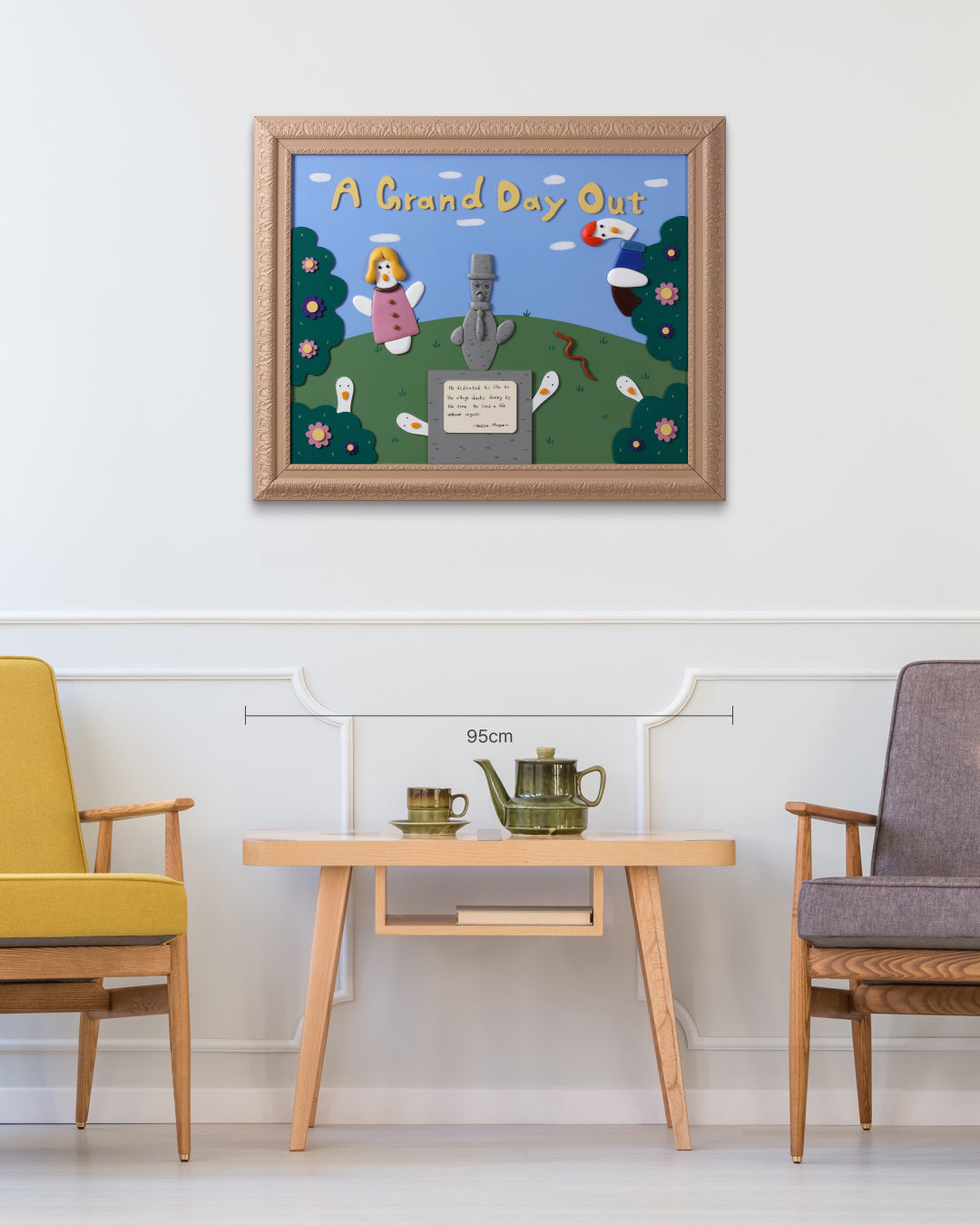 A Grand Garden size reference 92x74.5x4cm - original Korean resin artwork by Jung Seyoon