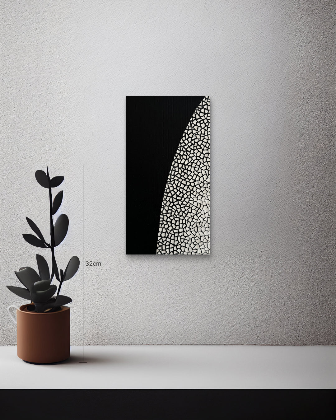 ANIMA Variation Series size reference 13x24cm - original Korean mixed media painting by Kim Sun Hyeon