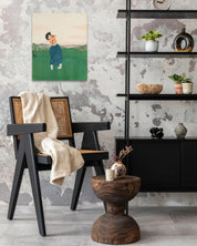 Korean contemporary silk painting All the Moments We Shared 10 by Ham Bo Kyung, interior wall art decor