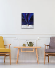 Aurora shining on a winter night 2 size reference 53x40.9cm - original Korean painting by Mint