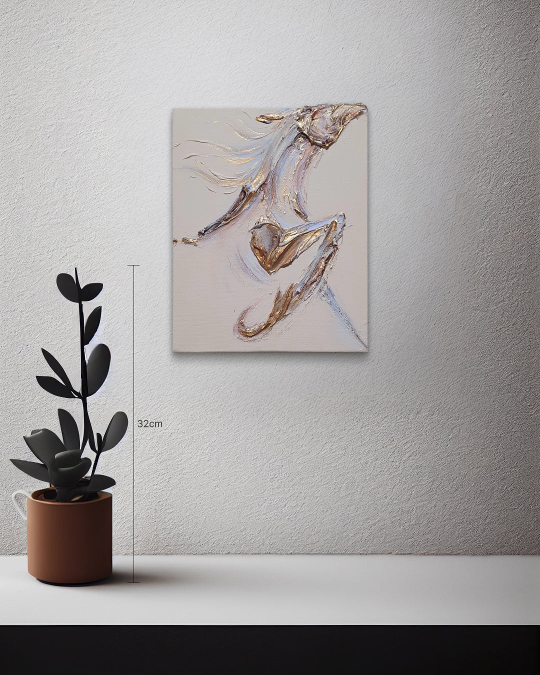 Bam I size reference 27.3x22cm - original Korean mixed media by SHIN EUNG