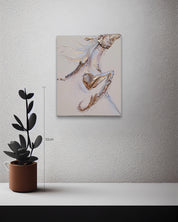 Bam I size reference 27.3x22cm - original Korean mixed media by SHIN EUNG