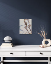 Bam IV by SHIN EUNG displayed in modern living room, original Korean mixed media artwork 2025
