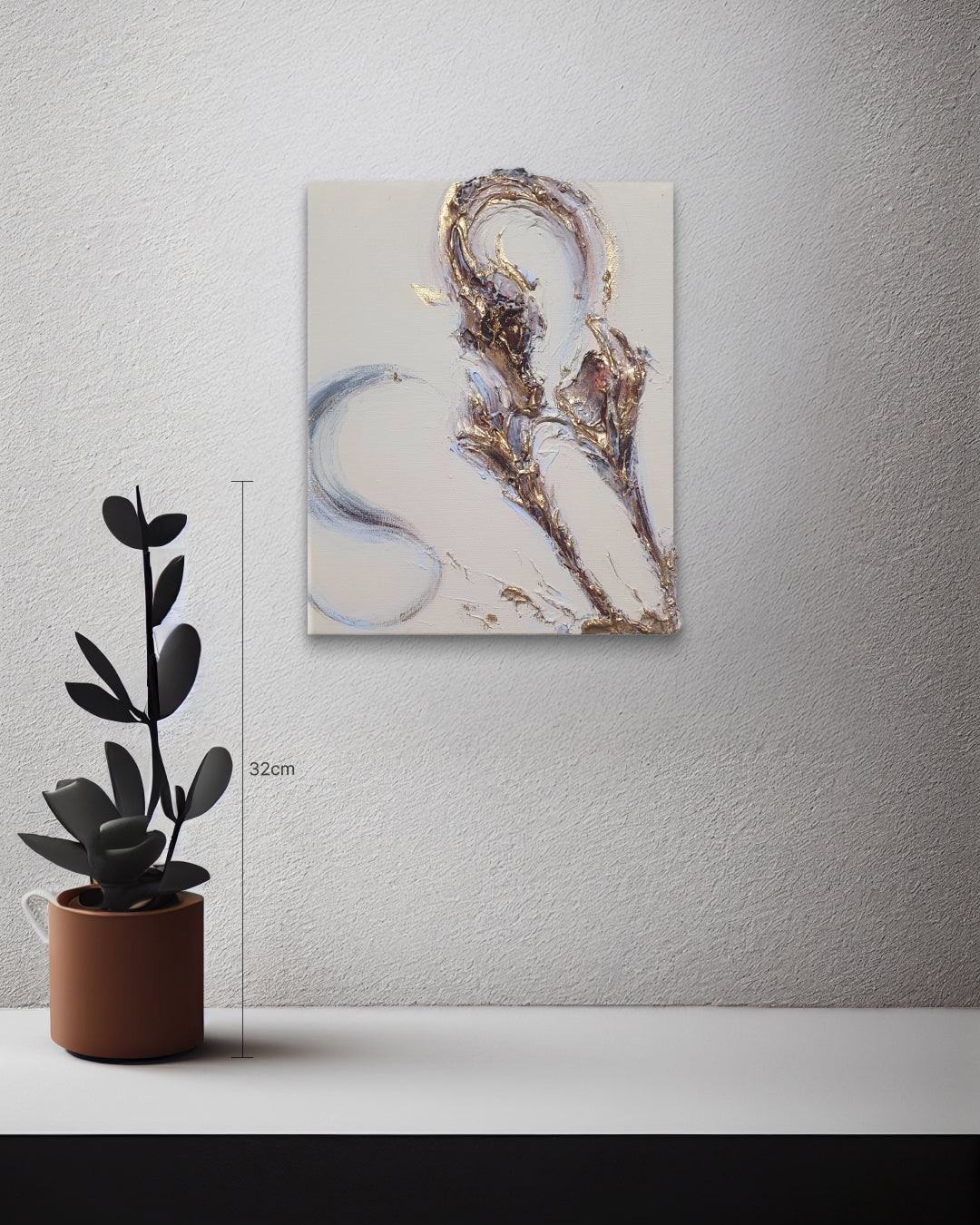 Bam IV size reference 27.3x22cm - original Korean mixed media by SHIN EUNG