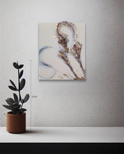 Bam IV size reference 27.3x22cm - original Korean mixed media by SHIN EUNG