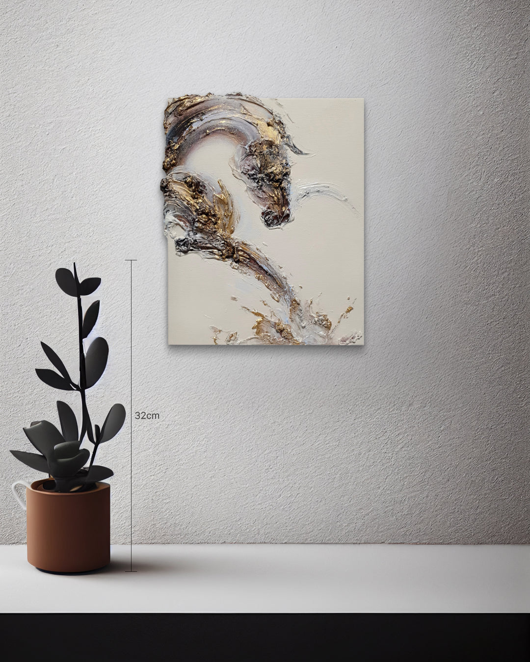 Bam V size reference 27.3x22cm - original Korean mixed media by SHIN EUNG