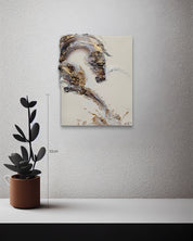 Bam V size reference 27.3x22cm - original Korean mixed media by SHIN EUNG