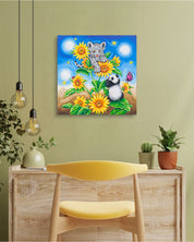 Korean contemporary painting Blossom Play by Aira Choi, interior wall art decor