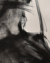 DOL Series#D2437 surface detail - charcoal on cotton paper by Lee.K, Korean fine art 2024