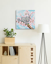 Forever in the Moment II by Aira Choi displayed in modern living room, original Korean painting 2024