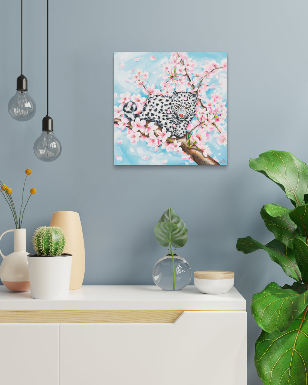 Korean contemporary painting Forever in the Moment II by Aira Choi, interior wall art decor