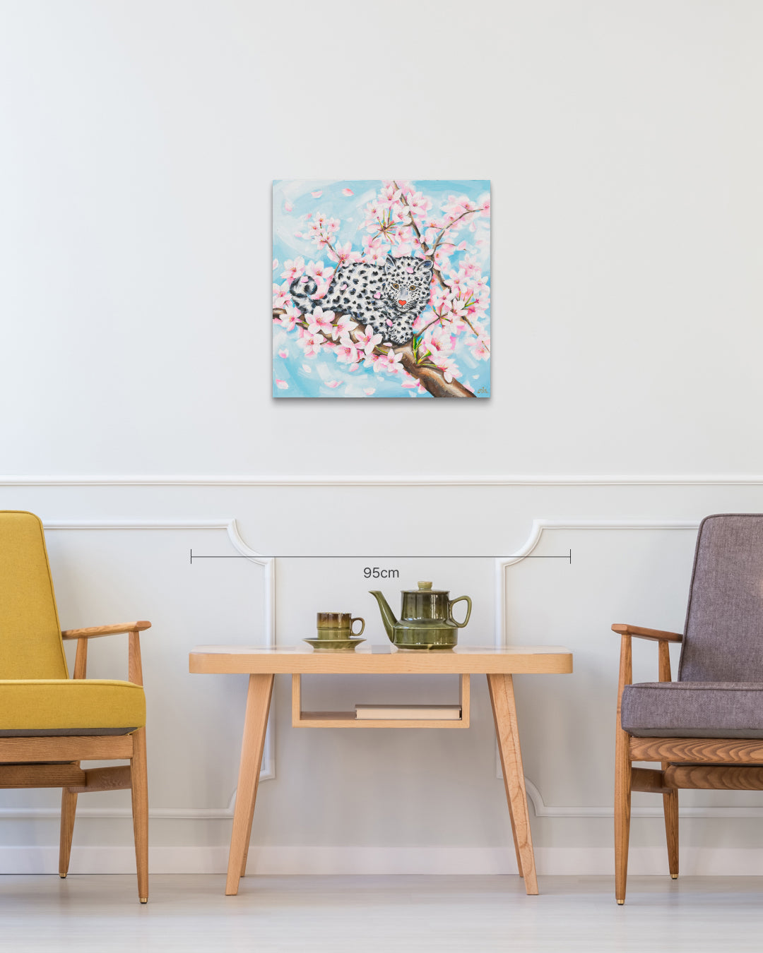 Forever in the Moment II size reference 45.5x45.5cm - original Korean painting by Aira Choi