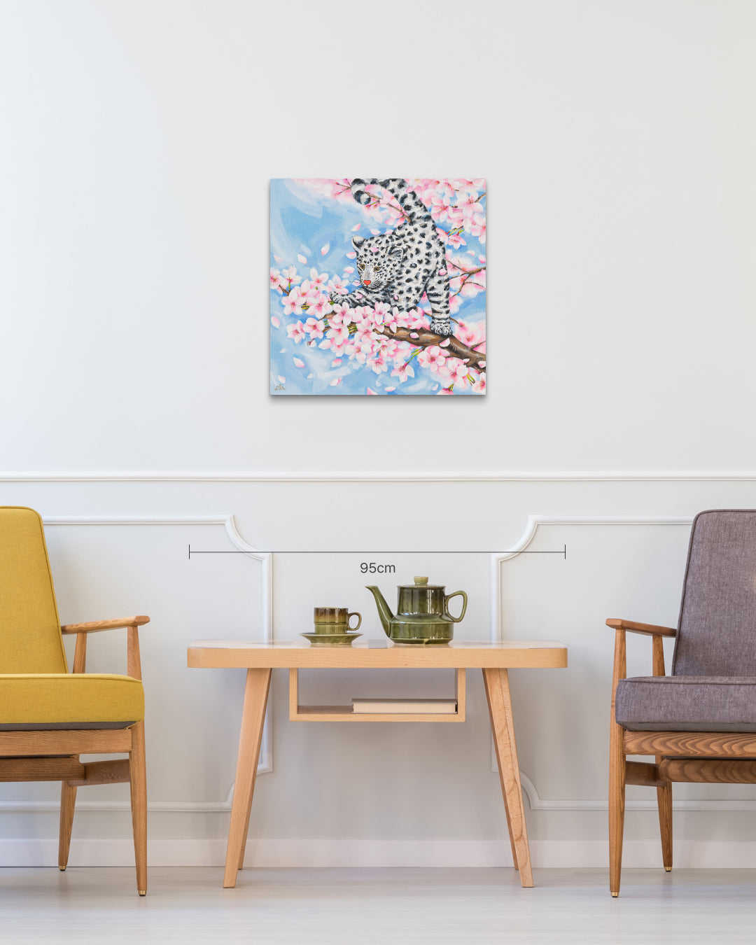 Forever in the Moment size reference 45.5x45.5cm - original Korean painting by Aira Choi
