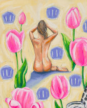 Grooming Time surface detail - Oil on Canvas by Aira Choi, Korean fine art 2022