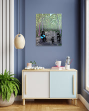 Korean contemporary painting Harmony Forest by Anna Song, interior wall art decor