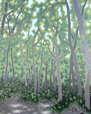 Harmony Forest surface detail - Acrylic on Canvas by Anna Song, Korean fine art 2025