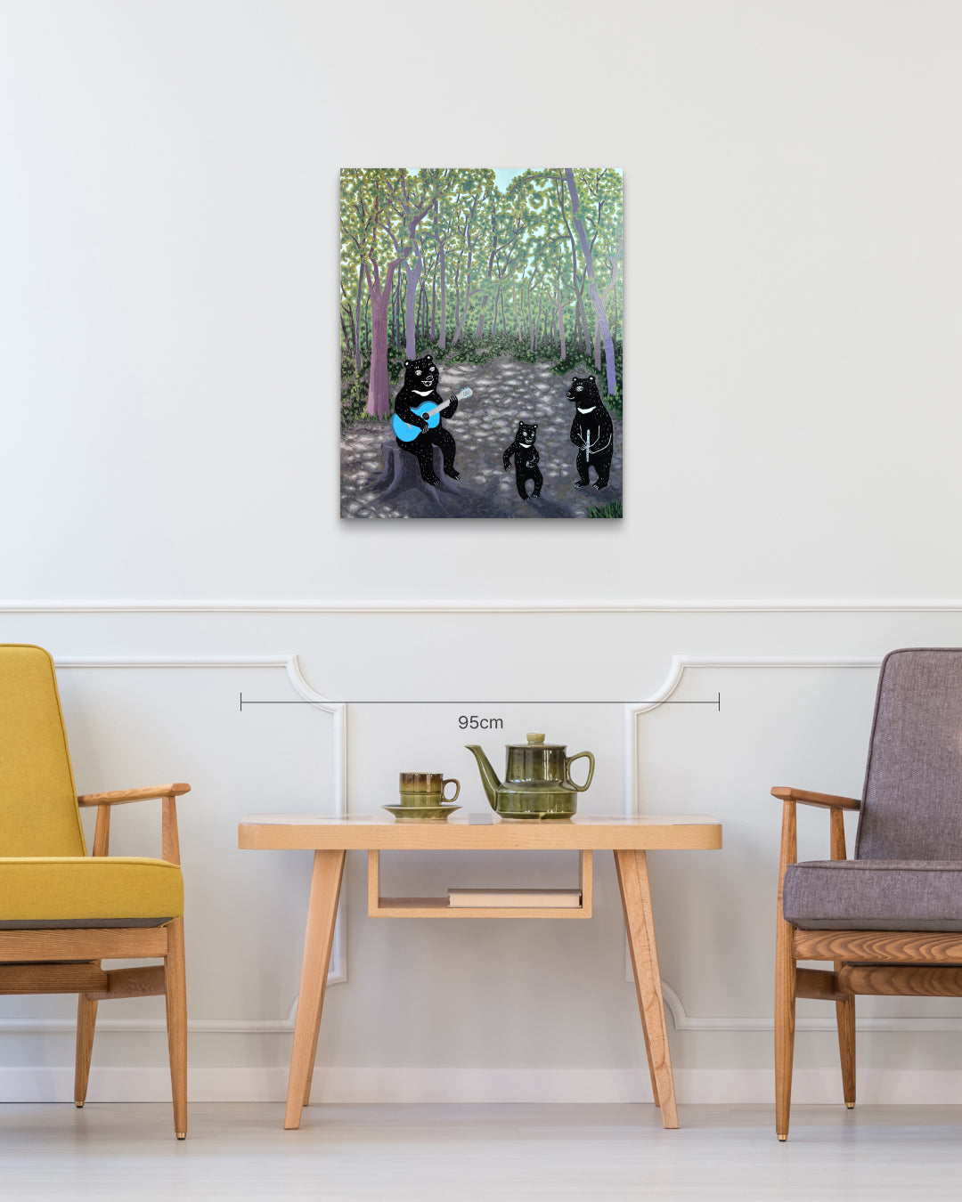 Harmony Forest size reference 72.7x60.6cm - original Korean painting by Anna Song