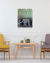 Harmony Forest size reference 72.7x60.6cm - original Korean painting by Anna Song