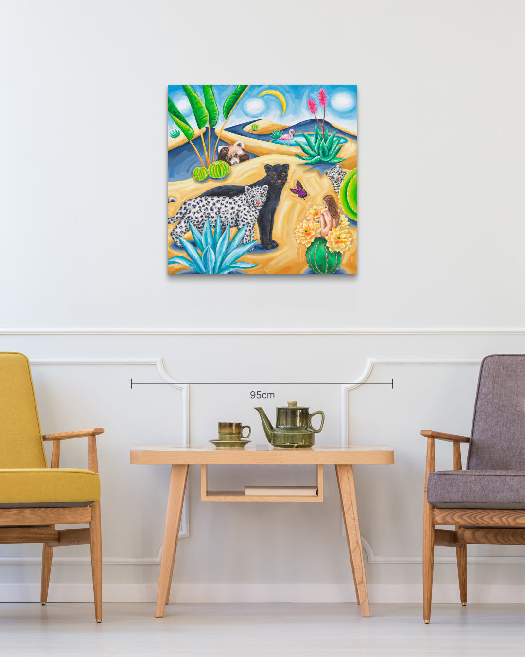 Hello, Paradise! size reference 72.7x72.7cm - original Korean painting by Aira Choi