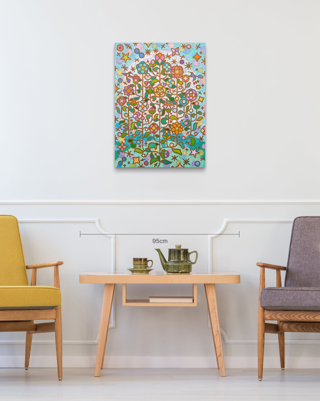 Humming garden 20-4 size reference 72.7x53cm - original Korean painting by Kim Young-jin