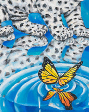 I'm a Butterfly surface detail - Oil on Canvas by Aira Choi, Korean fine art 2024