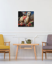 In My Secret Garden size reference 60.6x60.6cm - original Korean painting by Yun Song-A