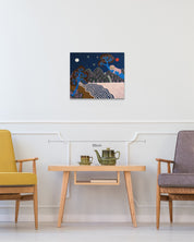 Irworobongdo Sun, Moon and Five Peaks size reference 45.5x53cm - original Korean painting by Anna Song
