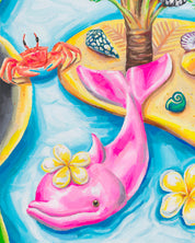 Journey to Paradise surface detail - Oil on Canvas by Aira Choi, Korean fine art 2023