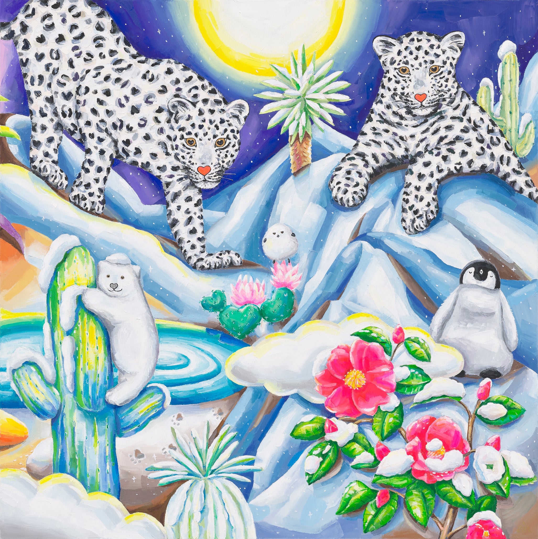 Journey to Paradise - Oil on Canvas 72.7x72.7cm by Aira Choi, Korean Contemporary Art 2023