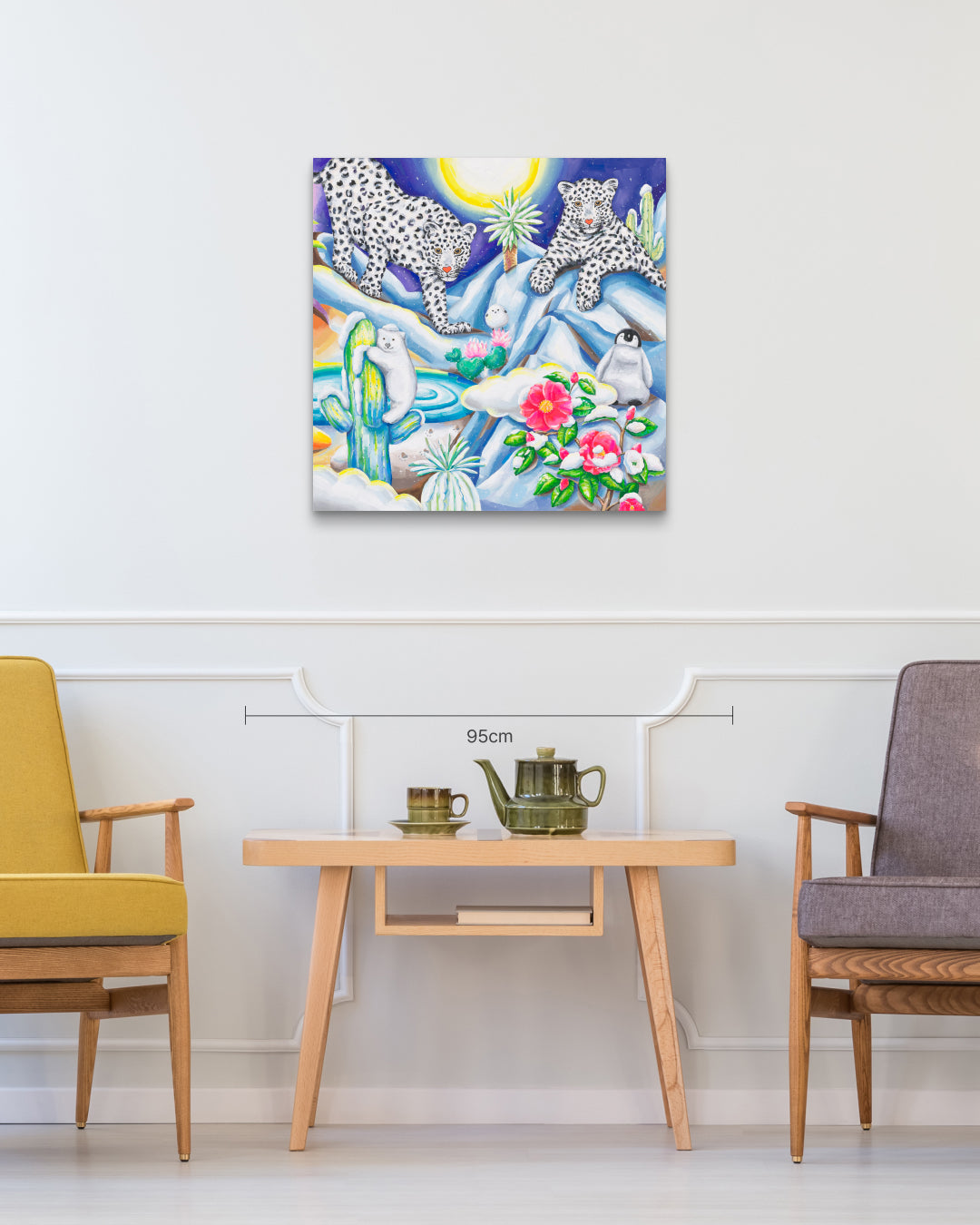 Journey to Paradise size reference 72.7x72.7cm - original Korean painting by Aira Choi