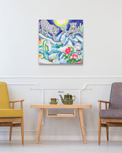 Journey to Paradise size reference 72.7x72.7cm - original Korean painting by Aira Choi