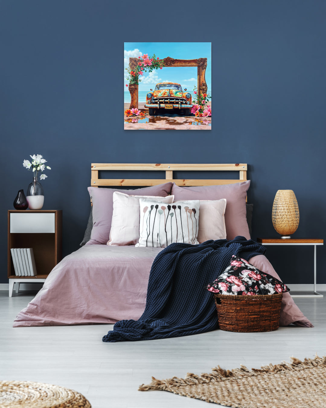 Korean contemporary painting The Secret Garden by Kang Se Kyung, interior wall art decor