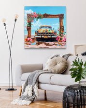 The Secret Garden by Kang Se Kyung displayed in modern living room, original Korean painting 2025