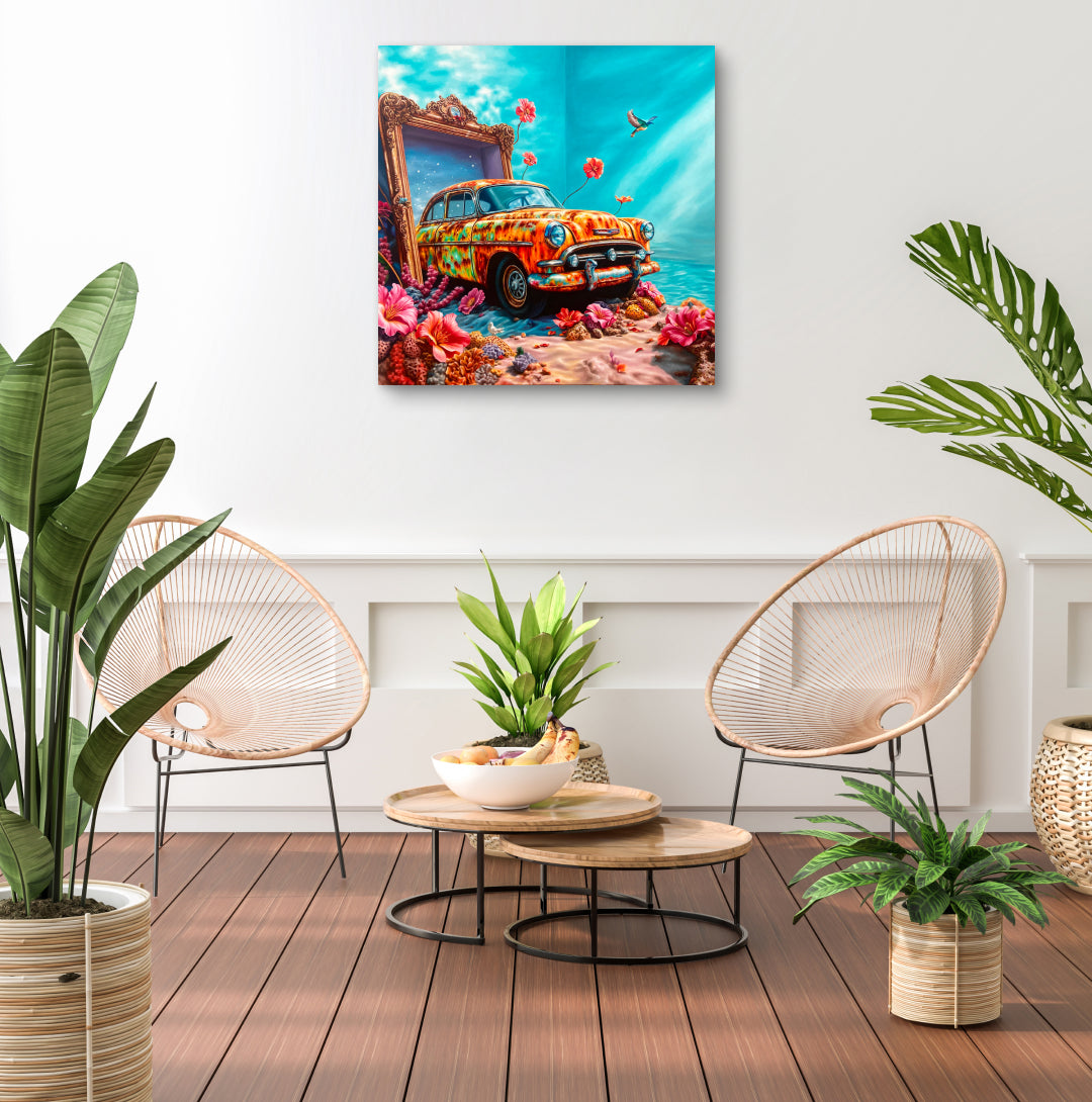 The Secret Garden by Kang Se Kyung displayed in modern living room, original Korean painting 2025