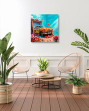 The Secret Garden by Kang Se Kyung displayed in modern living room, original Korean painting 2025