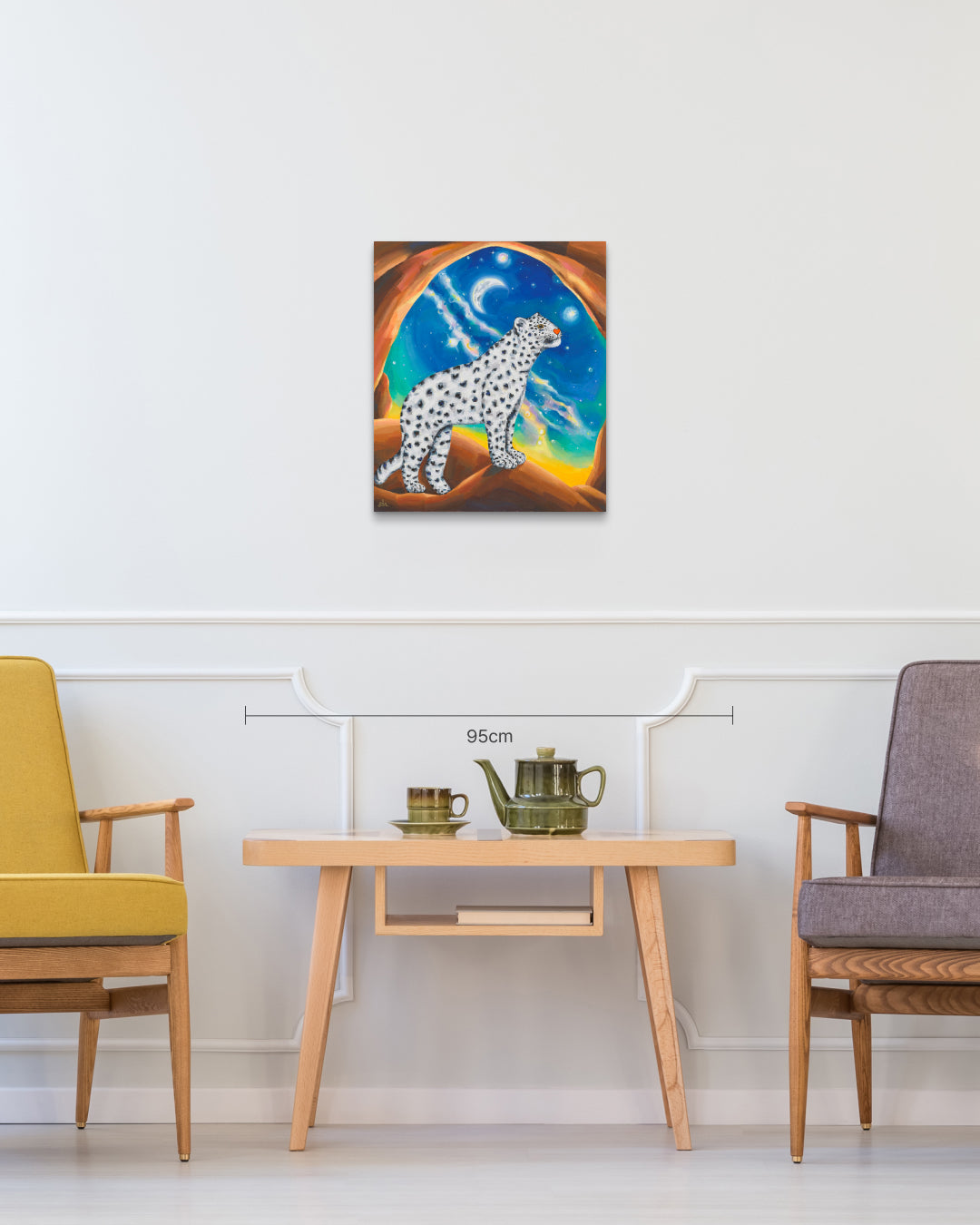 Milky Way Hill size reference 53x45.5cm - original Korean painting by Aira Choi