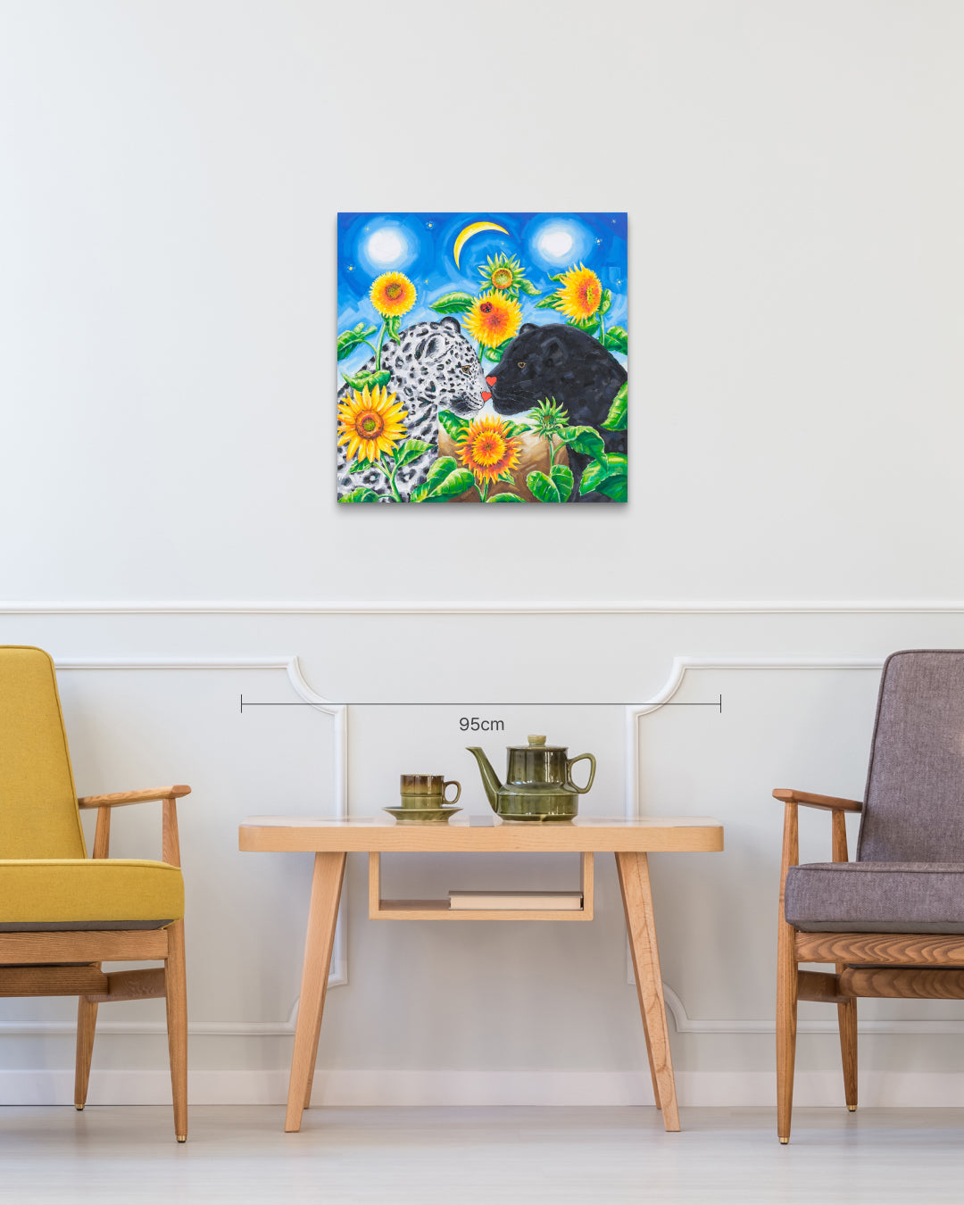 Moment of Love size reference 60.6x60.6cm - original Korean painting by Aira Choi