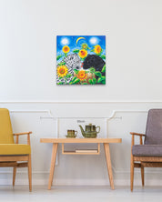 Moment of Love size reference 60.6x60.6cm - original Korean painting by Aira Choi