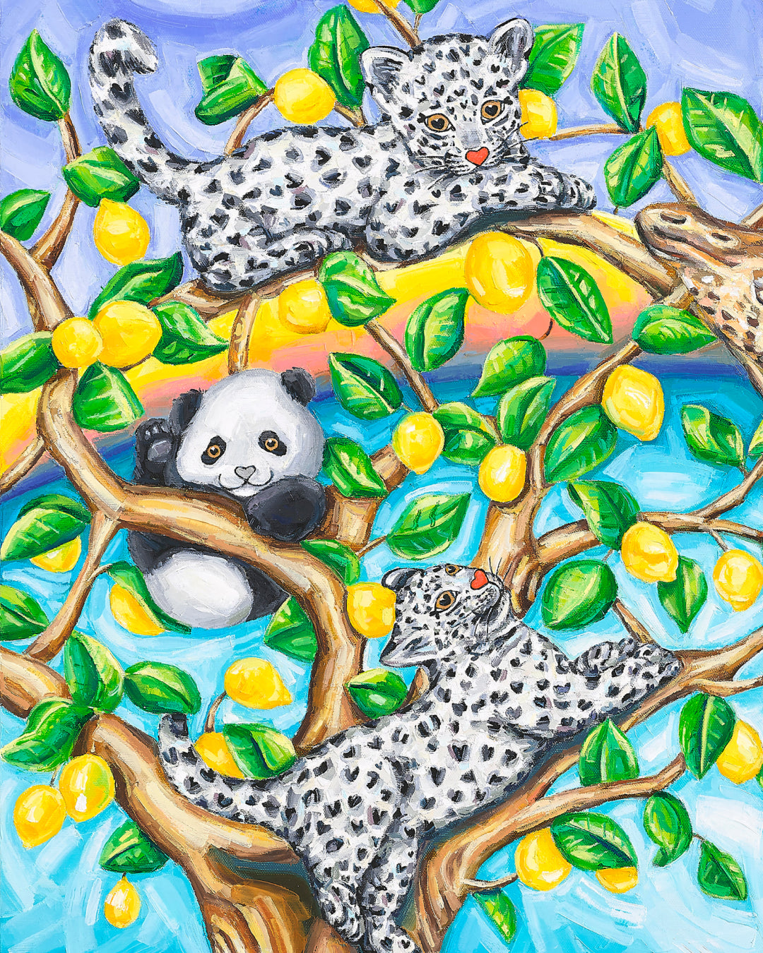 Playground of Paradise surface detail - Oil on Canvas by Aira Choi, Korean fine art 2023