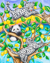 Playground of Paradise surface detail - Oil on Canvas by Aira Choi, Korean fine art 2023