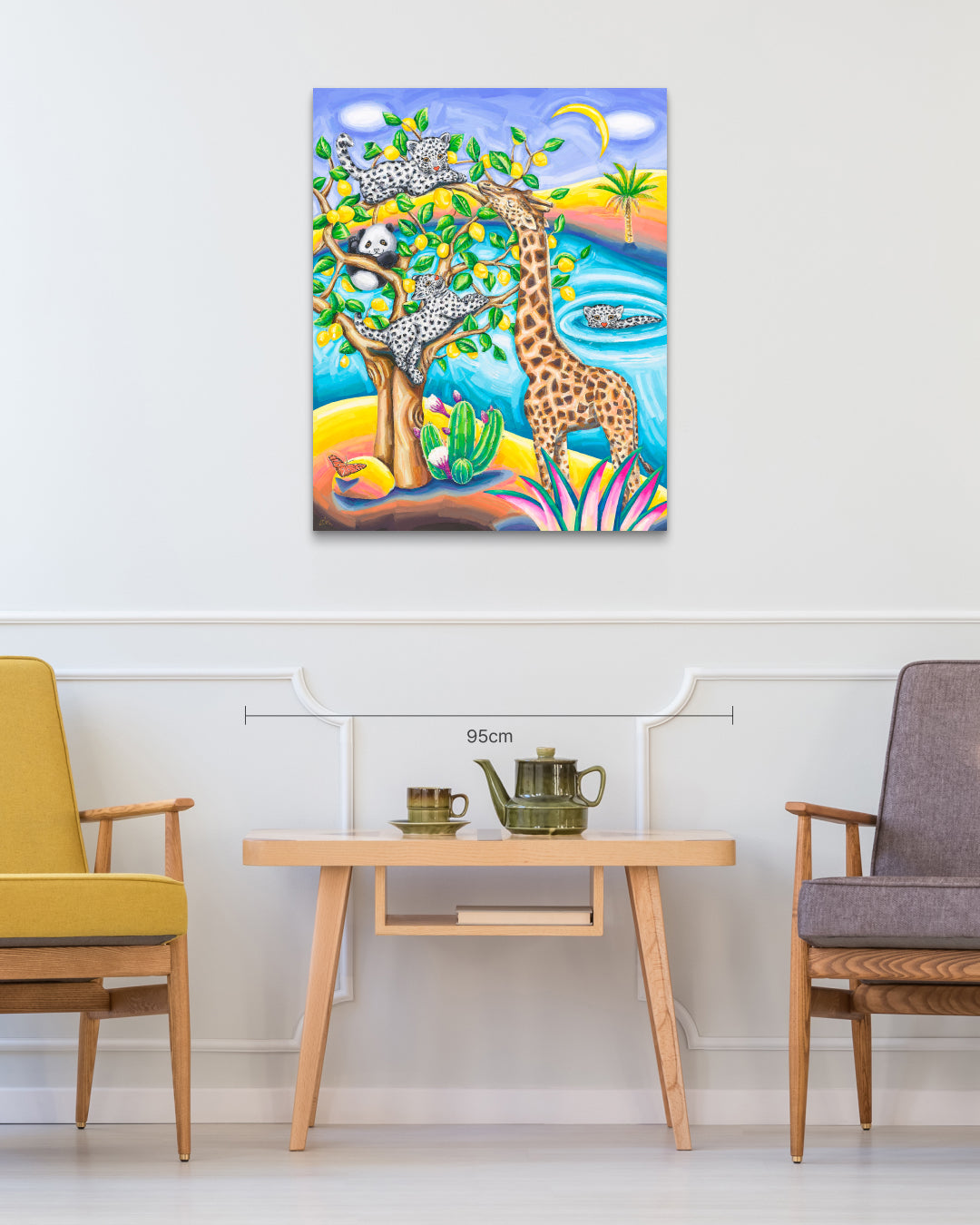 Playground of Paradise size reference 72.7x90.9cm - original Korean painting by Aira Choi