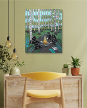 Korean contemporary painting Sweet Forest by Anna Song, interior wall art decor